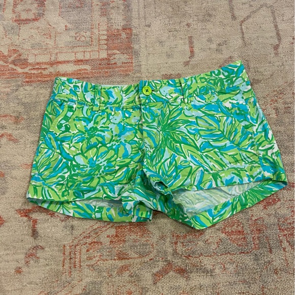 Lilly Pulitzer Walsh Shorts, Green, Size 6 - Picture 1 of 5